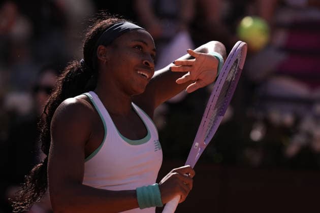 Coco Gauff (USA) during the match between Sorana Cirstea (ROU) vs Coco Gauff (USA) at the Italian Open in Rome, Thursday, May 14, 2026. (Alfredo Falcone LaPresse)  Copyright: xAlfredoxFalcone LaPressex