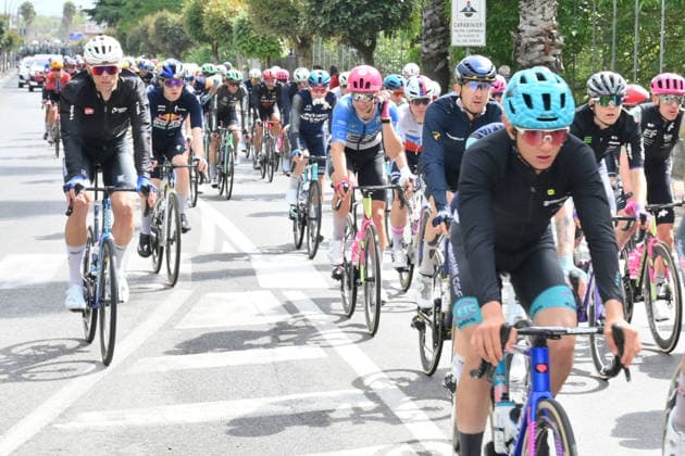 CICLISMO - Giro d Italia - Stage 6 - Paestum - Naples Photo by IPA ABACAPRESS.COM84684126 - Cyclists are battling it out for the lead in the Giro d Italia during Giro d Italia 2026, Stage 6 a stage from Paestum to Naples Naples Italy  Copyright: xIPAxSport ABACAx