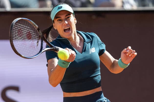 Sorana-Mihaela Cirstea of Romania during the match against Coco Gauff of United States at the Internazionali BNL d Italia 2026 tennis tournament at Foro Italico in Rome (Italy) on May, 14, 2026. AntoniettaxBaldassarre