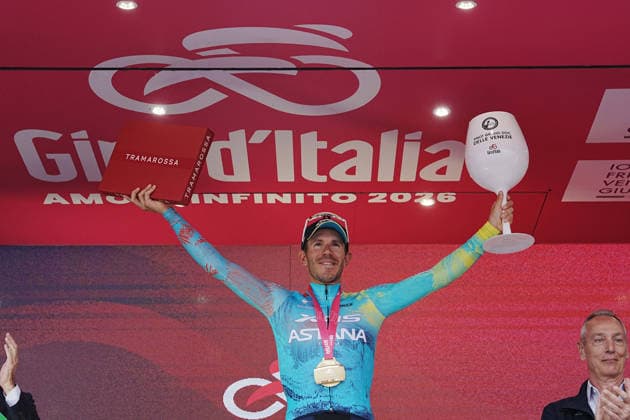 Italy™s Davide Ballerini of XDS Astana Team winner during Stage 6 of the Giro d™Italia, from Paestum to Naples, Italy, Thursday, May 14, 2026.  Copyright: xGianxMattiaxD Albertox xLaPressex