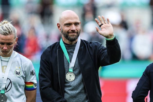 Fussball, DFB-Pokal Frauen Saison 2025 2026 Finale VfL Wolfsburg - FC Bayern München 14.05.2026, RheinEnergieSTADION Stephan Lerch(Trainer VfL Wolfsburg) Köln RheinEnergieSTADION Nordrhein-Westfalen Deutschland