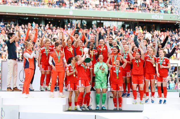 DFB-Pokal 46. Finale der Frauen, VfL Wolfsburg - FC Bayern München, 14.05.2026 FC Bayern Pokalsiegerinnen DFB-Pokal 46. Finale der Frauen, VfL Wolfsburg - FC Bayern München: Köln, RheinEnergieSTADION ;14.05.2025 Copyright: xBEAUTIFULxSPORTS Freisenx