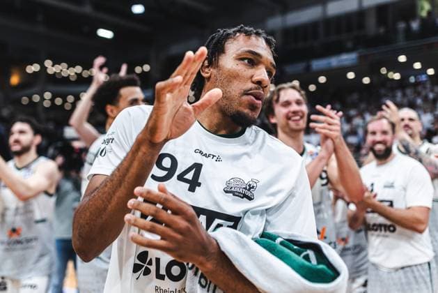 George King (Gladiators Trier), Vet Concept Gladiators Trier vs Rostock Seawolves, Basketball, easyCredit BBL, Play Ins, Saison 2025 2026, 14.05.2026 Vet Concept Gladiators Trier vs Rostock Seawolves, Basketball, easyCredit BBL, Play Ins, Saison 2025 2026, 14.05.2026 Copyright: xEibner-Pressefoto AlexanderxNeisx EP_ANS