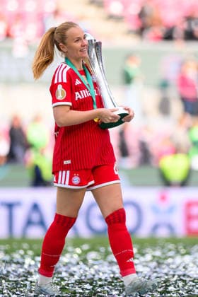 COLOGNE, GERMANY - 14 MAY, 2026: Glodis Viggosdottir - The DFB-Pokal Frauen (Germany Women Cup) match Vfl Wolfsburg vs FC Bayern Munich at Rhein Energie Stadion  Copyright: xx