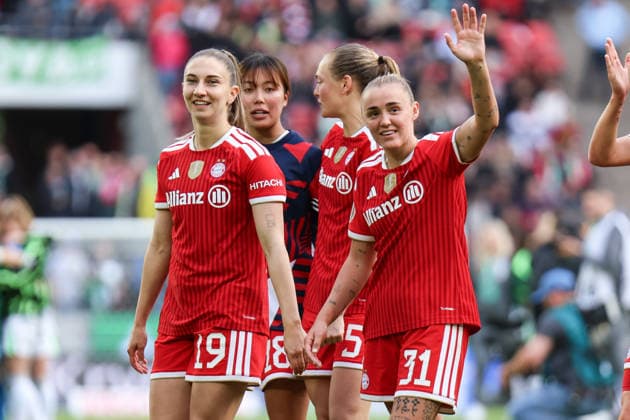 DFB-Pokal 46. Finale der Frauen, VfL Wolfsburg - FC Bayern München, 14.05.2026 Katharina Naschenweng (FC Bayern München, 19) Georgia Stanway (FC Bayern München, 31) DFB-Pokal 46. Finale der Frauen, VfL Wolfsburg - FC Bayern München: Köln, RheinEnergieSTADION ;14.05.2025 Copyright: xBEAUTIFULxSPORTS Freisenx