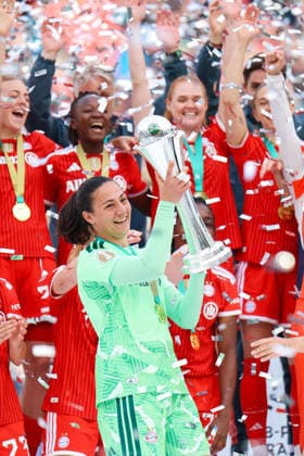 DFB-Pokal 46. Finale der Frauen, VfL Wolfsburg - FC Bayern München, 14.05.2026 Maria Luisa Grohs (FC Bayern München, 1) DFB-Pokal 46. Finale der Frauen, VfL Wolfsburg - FC Bayern München: Köln, RheinEnergieSTADION ;14.05.2025 Copyright: xBEAUTIFULxSPORTS Freisenx