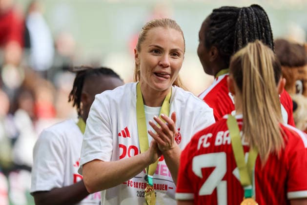 Köln, Deutschland: 14. Mai 2026 - 46. DFB Pokal Finale der Frauen 2026 - VfL Wolfsburg Frauen vs. FC Bayern München Frauen Im Bild: Glodis Perla Viggosdottir (FCB) Copyright: HMBxMedia MadeleinexFantini