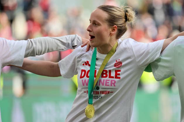 Köln, Deutschland: 14. Mai 2026 - 46. DFB Pokal Finale der Frauen 2026 - VfL Wolfsburg Frauen vs. FC Bayern München Frauen Im Bild: Franziska Kett (FCB) Copyright: HMBxMedia MadeleinexFantini