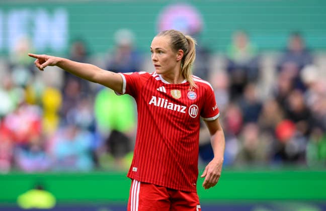 Magdalena ERIKSSON (M) Gestik, Geste. DFB-Pokal der Frauen Finale 2026, VfL Wolfsburg (WOB) - FC Bayern Muenchen (M) 0:4, am 14.05.2026 in Koeln Deutschland. DFB regulations prohibit any use of photographs as image sequences and or quasi-video Â