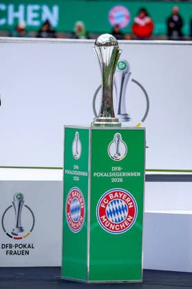 2026.05.14, xsscx, Fußball, Finale DFB-Pokal Frauen, VfL Wolfsburg - FC Bayern München, Saison 2025 2026, Rhein-Energie-Stadion in Köln: Der DFB-Pokal vor der Übergabe DFB regulations prohibit any use of photographs as image sequences and or quasi-video. Photo: xSandraxScherningxPressefotoKochx Nordrhein-Westfalen Germany