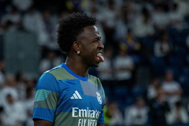 May 14, 2026, Madrid, Spain: Vinicius Jr. of Real Madrid seen in action during the EA SPORTS La Liga 2025-2026 match between Real Madrid and Real Oviedo, played at the Santiago BernabÃ u Stadium. Final score: Real Madrid 2 - Real Oviedo 0 La Liga: Real Madrid 2 - Real Oviedo 0  - ZUMAs197 20260514_aaa_s197_491 Copyright: xDavidxCanalesx