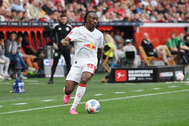 Yan Diomande (RB Leipzig) 02.05.2026, Fussball 1. Bundesliga, Saison 2025 2026, 32. Spieltag, Bayer 04 Leverkusen - RB Leipzig 4:1 DFL regulations prohibit any use of photographs as image sequences and or quasi-video Leverkusen BayArena Nordrhein Westfalen Deutschland *** Yan Diomande RB Leipzig 02 05 2026, Football 1 Bundesliga, Season 2025 2026, Matchday 32, Bayer 04 Leverkusen RB Leipzig 4 1 DFL regulations prohibit any use of photographs as image sequences and or quasi video Leverkusen BayArena Nordrhein Westfalen Germany Team2