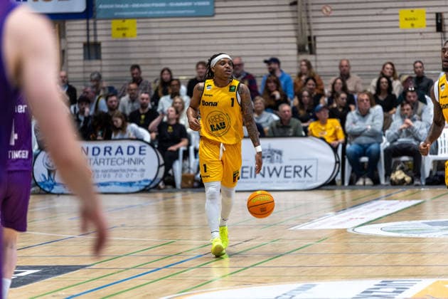 Phillip Montreal Russell (Bozic Estriche Knights Kirchheim, 01) GER, Bozic Estriche Knights Kirchheim vs. BG Goettingen, BARMER 2. Basketball Bundesliga, Playoffs Spiel 4, Saison 2025 2026, 14.05.2026 GER, Bozic Estriche Knights Kirchheim vs. BG Goettingen, BARMER 2. Basketball Bundesliga, Playoffs Spiel 4, Saison 2025 2026, 14.05.2026 Goeppingen Copyright: xEibner-Pressefoto NinaxSanderx EP_NSR