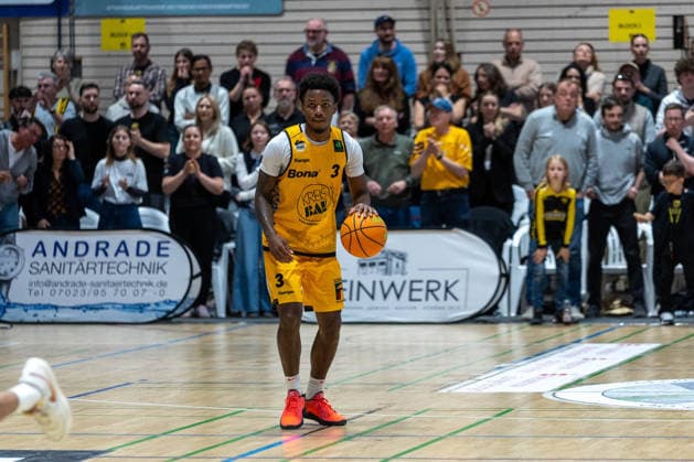 Charles Tyorne Harris Jr. (Bozic Estriche Knights Kirchheim, 03) GER, Bozic Estriche Knights Kirchheim vs. BG Goettingen, BARMER 2. Basketball Bundesliga, Playoffs Spiel 4, Saison 2025 2026, 14.05.2026 GER, Bozic Estriche Knights Kirchheim vs. BG Goettingen, BARMER 2. Basketball Bundesliga, Playoffs Spiel 4, Saison 2025 2026, 14.05.2026 Goeppingen Copyright: xEibner-Pressefoto NinaxSanderx EP_NSR