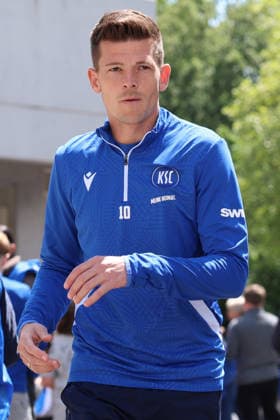 15.05.2026, xrekx, Fussball 2. Bundesliga, Karlsruher SC - Training v.l. Marvin Wanitzek (Karlsruher SC) (DFL DFB REGULATIONS PROHIBIT ANY USE OF PHOTOGRAPHS as IMAGE SEQUENCES and or QUASI-VIDEO) Karlsruhe
