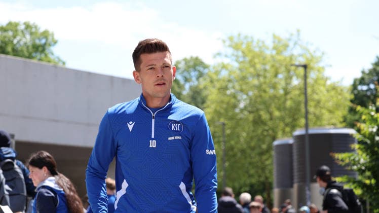 15.05.2026, xrekx, Fussball 2. Bundesliga, Karlsruher SC - Training v.l. Marvin Wanitzek (Karlsruher SC) (DFL DFB REGULATIONS PROHIBIT ANY USE OF PHOTOGRAPHS as IMAGE SEQUENCES and or QUASI-VIDEO) Karlsruhe