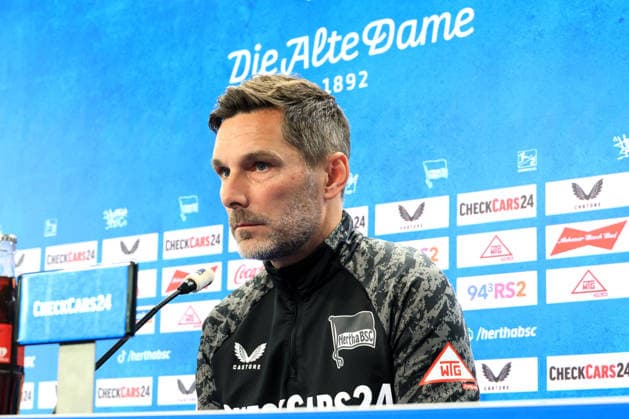 DEU, DFL, 2. FBL Hertha BSC, PK, 15.05.2026, Sportforum, Berlin, DEU, DFL, 2. FBL Hertha BSC, PK, im Bild Cheftrainer Stefan Leitl (Hertha BSC Berlin) DFL - regulations prohibit any use of Photographs as image sequences and or quasi-video