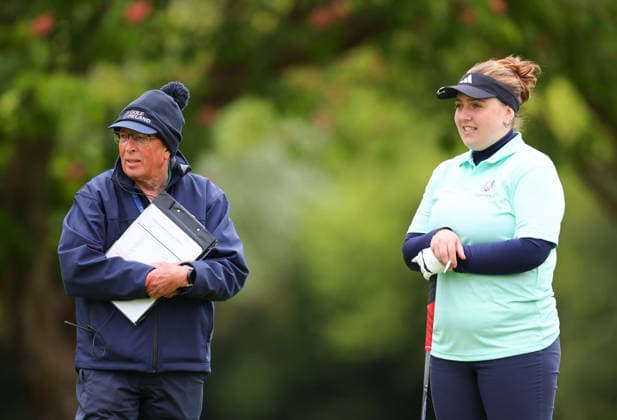 REPRO FREE *PRESS RELEASE NO REPRODUCTION FEE* EDITORIAL USE ONLY Flogas Irish Women s Amateur Open, Newlands Golf Club, Dublin 15 5 2026 Alan Ronan and Charlie Maxwell Alan Ronan and Charlie Maxwell 15 5 2026  Copyright: x INPHO TomxO™Hanlonx V1466875