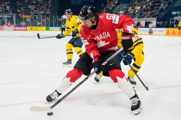 FRIBOURG, SWITZERLAND - MAY 15: Mark Scheifele of Canada in action during the 2026 IIHF Ice hockey, Eishockey World Championship, WM, Weltmeisterschaft Switzerland game between Canada and Sweden at BCF Arena on May 15, 2026 in Fribourg, Fribourg. Fribourg BCF Arena Fribourg Switzerland Copyright: xJustPictures.ch JarixPestelaccix jp-en-EuSpIm-JP6_JAR_Canada_Sweden_15May2026_00056