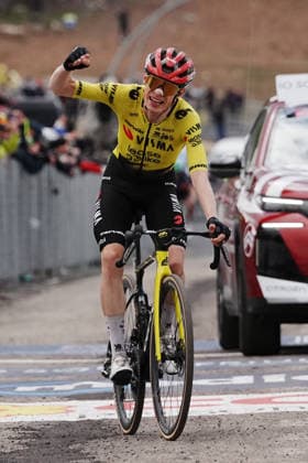Denmark™s Jonas Vingegaard Hansen of Team Visma Lease A Bike winner stage during Stage 7 of the Giro d™Italia, from Formia to Blockhaus, Italy, Friday, May 15, 2026.  Copyright: xGianxMattiaxD™Alberto LaPressex