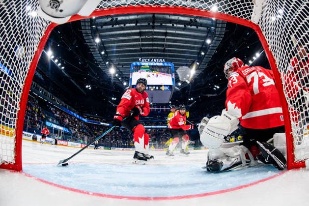 260515 Evan Bouchard and Jet Greaves of Canada during the 2026 IIHF Ice hockey, Eishockey World Championship, WM, Weltmeisterschaft match between Canada and Sweden on May 15, 2026 in Fribourg. Photo: Jesper Zerman BILDBYRAN kod JZ JZ0714 ishockey ice hockey ishockey-vm 2026 vm 2026 iihf world championship kanada canada sverige sweden bbeng *** 260515 Evan Bouchard and Jet Greaves of Canada during the 2026 IIHF Ice Hockey World Championship match between Canada and Sweden on May 15, 2026 in Fribourg Photo Jesper Zerman BILDBYRAN kod JZ JZ0714 ishockey ice hockey ishockey vm 2026 vm 2026 iihf world championship kanada canada sverige sweden bbeng  Copyright: JESPERxZERMAN BB260515JZ091