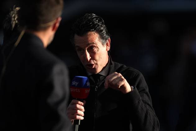 Aston Villa manager Unai Emery is interviewed by Sky Sports ahead of kick off Aston Villa v Liverpool, Premier League, Football, Villa Park, Birmingham, UK - 15 May 2026Birmingham Villa Park United Kingdom EDITORIAL USE ONLY No use with unauthorised audio, video, data, fixture lists, club league logos or live services. Online in-match use limited to 120 images, no video emulation. No use in betting, games or single club league player publications. Copyright: xKieranxMcManus Shutterstockx 16876814l