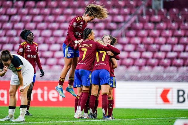Switzerland: AXA Womens Super League 2025 26, Servette FC Chenois Feminin vs FC Zurich - Stade de Geneve, Carouge: Goal celebration, Laura Tufo of Servette FC Chenois Feminin Copyright: xDanielaxPorcellix