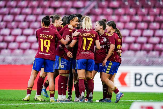 Switzerland: AXA Womens Super League 2025 26, Servette FC Chenois Feminin vs FC Zurich - Stade de Geneve, Carouge: Goal celebration, Laura Tufo of Servette FC Chenois Feminin Copyright: xDanielaxPorcellix