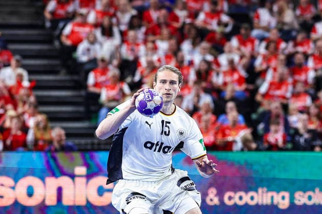 15.05.2026, xIAJx, Handball, Länderspiel, Testspiel, Dänemark - Deutschland, Royal Arena Kopenhagen: Juri Knorr (Deutschland 15) Dänemark