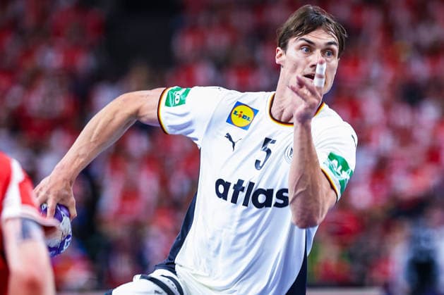 15.05.2026, xIAJx, Handball, Länderspiel, Testspiel, Dänemark - Deutschland, Royal Arena Kopenhagen: Miro Schluroff (Deutschland 5) Dänemark