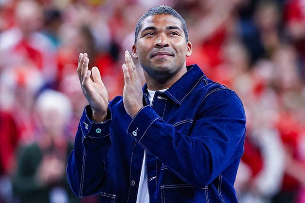 15.05.2026, xIAJx, Handball, Länderspiel, Testspiel, Dänemark - Deutschland, Royal Arena Kopenhagen: Mads Mensah Larsen (Dänemark 22) wurde nach dem Spiel aus der Nationalmannschaft verabschiedet. Dänemark