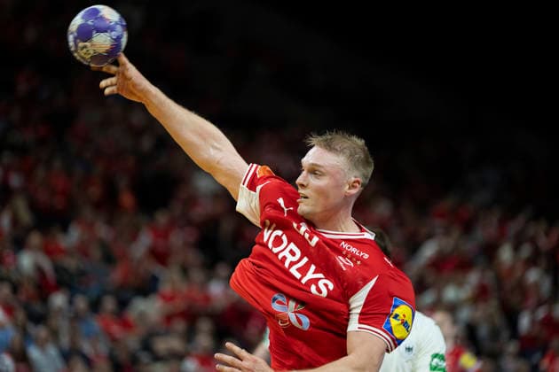 Men s Handball: Denmark - Germany Denmark s Emil Siersbaek Bergholt. The Danish handball men meet Germany in a test match in Copenhagen on Friday, May 15, 2026. (Photo: Claus Bech Ritzau Scanpix) , Copenhagen Denmark