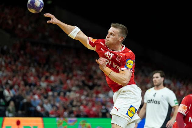 Men s Handball: Denmark - Germany Denmark s Frederik Bjerre. The Danish men s handball team faces Germany in a test match in Copenhagen on Friday, May 15, 2026. (Photo: Claus Bech Ritzau Scanpix) , Copenhagen Denmark
