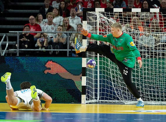 Men s Handball: Denmark - Germany Denmark s goalkeeper Emil Nielsen. The Danish handball men face Germany in a test match in Copenhagen on Friday, May 15, 2026. (Photo: Claus Bech Ritzau Scanpix) , Copenhagen Denmark