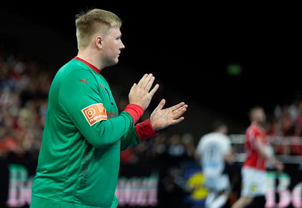 Men s Handball: Denmark - Germany Denmark s goalkeeper Emil Nielsen. The Danish handball men are facing Germany in a test match in Copenhagen on Friday, May 15, 2026. (Photo: Claus Bech Ritzau Scanpix) , Copenhagen Denmark