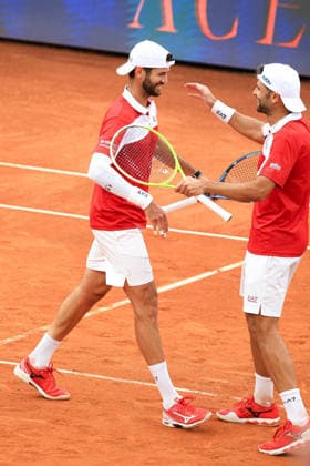 IPA84732554 - tomorrow they ll play semifinals in the double tournament in Rome during Internazionali BNL d Italia, International Tennis match in Rome, Italy, May 15 2026  Copyright: xGiorgioxMaiozzi IPAxSportx xx 84732554