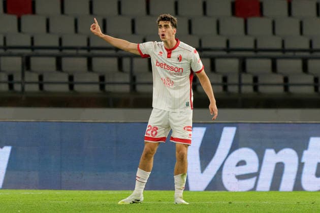 Fußball, Italien, Serie B Playout, SSC Bari - FC Südtirol CALCIO - Serie B - Playout - SSC Bari vs FC Sudtirol Photo by IPA ABACAPRESS.COM84732523 - Cas Odenthal of SSC Bari during Playout - SSC Bari vs FC Sudtirol, Italian soccer Serie B match in Bari, Italy, May 15 2026 Bari Italy  Copyright: xIPAxSport ABACAx