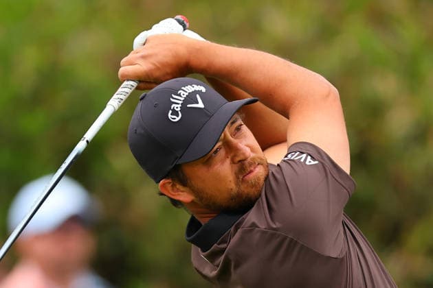 NEWTON SQUARE, PA - MAY 15: Xander Schauffele of the United States tees off at the first tee during Round 2 of the 2026 PGA, Golf Herren Championship on May 15, 2026 at Aronimink Golf Club in Newtown Square, Pennsylvania. (Photo by Rich Graessle Icon Sportswire) GOLF: MAY 15 PGA PGA Championship EDITORIAL USE ONLY Icon260515256142