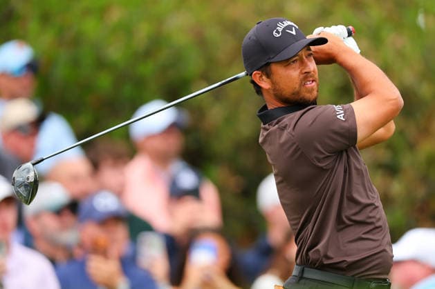 NEWTON SQUARE, PA - MAY 15: Xander Schauffele of the United States tees off at the first tee during Round 2 of the 2026 PGA, Golf Herren Championship on May 15, 2026 at Aronimink Golf Club in Newtown Square, Pennsylvania. (Photo by Rich Graessle Icon Sportswire) GOLF: MAY 15 PGA PGA Championship EDITORIAL USE ONLY Icon260515256172