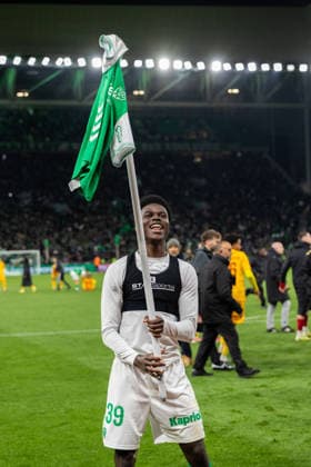 FOOTBALL : AS ST Etienne vs Rodez - Ligue 2 BKT barrage - 15 05 2026 Pedro Kevin 39 of Saint-Etienne celebrates the victory during the Ligue 2 playoff game between AS Saint-Etienne and Rodez Aveyron Football at Stadium Geoffroy Guichard in Saint-Etienne, France. Saint-EtienneFrance  Copyright: xPaulinexFIGUETx xPSNewZx