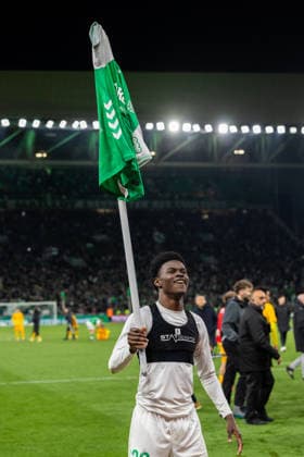 FOOTBALL : AS ST Etienne vs Rodez - Ligue 2 BKT barrage - 15 05 2026 Pedro Kevin 39 of Saint-Etienne celebrates the victory during the Ligue 2 playoff game between AS Saint-Etienne and Rodez Aveyron Football at Stadium Geoffroy Guichard in Saint-Etienne, France. Saint-EtienneFrance  Copyright: xPaulinexFIGUETx xPSNewZx