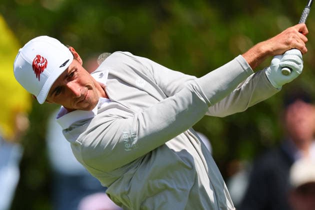 NEWTON SQUARE, PA - MAY 15: David Puig of Spain tees off at the first tee during Round 2 of the 2026 PGA, Golf Herren Championship on May 15, 2026 at Aronimink Golf Club in Newtown Square, Pennsylvania. (Photo by Rich Graessle Icon Sportswire) GOLF: MAY 15 PGA PGA Championship EDITORIAL USE ONLY Icon260515256642