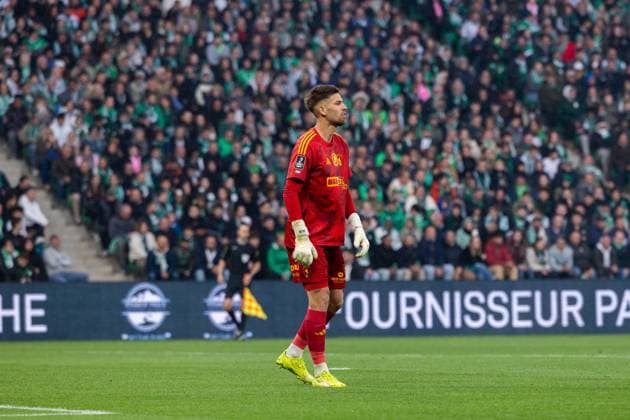 FOOTBALL : AS ST Etienne vs Rodez - Ligue 2 BKT barrage - 15 05 2026 Braat Quentin 1 of Rodez in action during the Ligue 2 playoff game between AS Saint-Etienne and Rodez Aveyron Football at Stadium Geoffroy Guichard in Saint-Etienne, France. Saint-EtienneFrance  Copyright: xPaulinexFIGUETx xPSNewZx