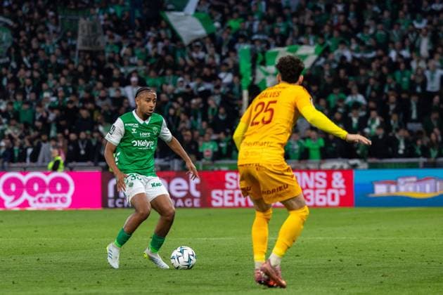 FOOTBALL : AS ST Etienne vs Rodez - Ligue 2 BKT barrage - 15 05 2026 Gadegbeku Luan 35 of Saint-Etienne in action during the Ligue 2 playoff game between AS Saint-Etienne and Rodez Aveyron Football at Stadium Geoffroy Guichard in Saint-Etienne, France. Saint-EtienneFrance  Copyright: xPaulinexFIGUETx xPSNewZx