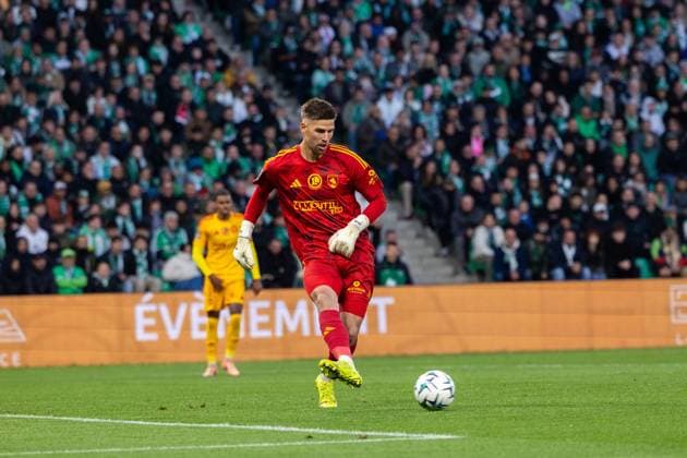 FOOTBALL : AS ST Etienne vs Rodez - Ligue 2 BKT barrage - 15 05 2026 Braat Quentin 1 of Rodez in action during the Ligue 2 playoff game between AS Saint-Etienne and Rodez Aveyron Football at Stadium Geoffroy Guichard in Saint-Etienne, France. Saint-EtienneFrance  Copyright: xPaulinexFIGUETx xPSNewZx