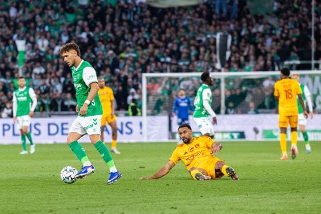 FOOTBALL : AS ST Etienne vs Rodez - Ligue 2 BKT barrage - 15 05 2026 Stassin Lucas FrÃ dÃ ric 9 of Saint-Etienne in action during the Ligue 2 playoff game between AS Saint-Etienne and Rodez Aveyron Football at Stadium Geoffroy Guichard in Saint-Etienne, France. Saint-EtienneFrance  Copyright: xPaulinexFIGUETx xPSNewZx
