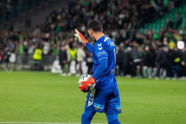 FOOTBALL : AS ST Etienne vs Rodez - Ligue 2 BKT barrage - 15 05 2026 Maubleu Brice 1 of Saint-Etienne after saving a penalty during the Ligue 2 playoff game between AS Saint-Etienne and Rodez Aveyron Football at Stadium Geoffroy Guichard in Saint-Etienne, France. Saint-EtienneFrance  Copyright: xPaulinexFIGUETx xPSNewZx