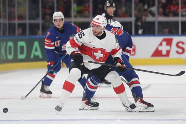 WM 2026 USA - SUI Sven Andrighetto (Schweiz) 15.05.2026 Swiss Life Arena Zuerich , SCHWEIZ, Herren IIHF Eishockey World Championship, WM, Weltmeisterschaft Zurich 2026 Gruppe USA - Schweiz Sven Andrighetto (Schweiz)