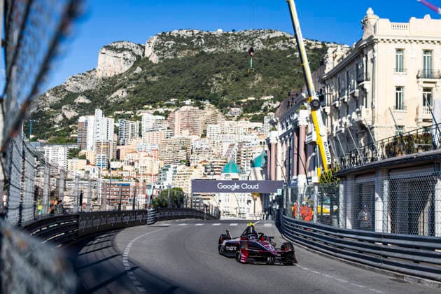 2026 FORMULA E MONACO ePRIX 21 DE VRIES Nyck (nld), Mahindra Racing, Mahindra M12Electro, action during the Monaco ePrix, 9th and 10th round of the 2025-26 ABB FIA Formula E World Championship, WM, Weltmeisterschaft on the Circuit de Monaco from Mai 16 to 17, 2026 in Monte-Carlo, Monaco - Monte-CarloMonaco  Copyright: xJULIENxDELFOSSEx