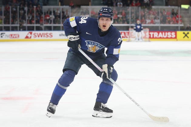 WM 2026 GER - FIN Aatu Raty (FIN) 15.05.2026 Swiss Life Arena Zuerich , SCHWEIZ, Herren IIHF World Championship, WM, Weltmeisterschaft Zurich 2026 Gruppe A Deutschland - Finnland Aatu Raety (FIN)